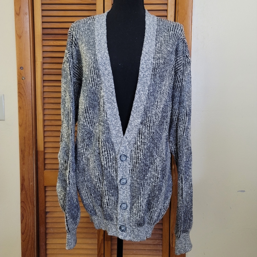 NWT Ellis Island Marbled Cardigan Sweater Size Medium (Unisex)